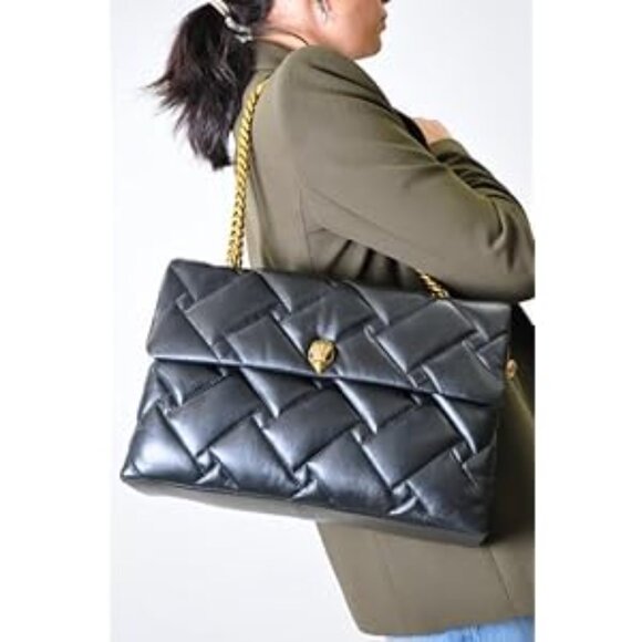 #131 - Kurt Geiger London Kensington Soft - XXL Black, NWT - Picture 1 of 17